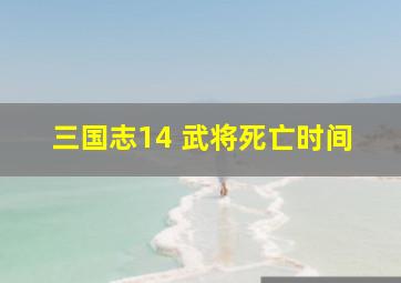 三国志14 武将死亡时间